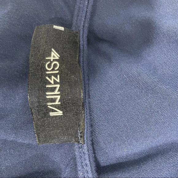 4SI3NNA Lace Up Bodysuit in Navy Blue Size Large - Picture 12 of 13